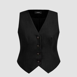 Cider Black Tailored Vest